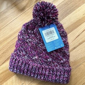 Columbia “Bundle Up” Pink Youth Winter Pom Pom Beanie NWT